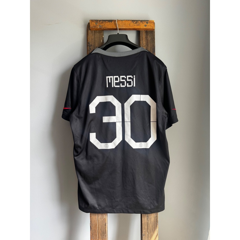 Nike Paris Saint-Germain Messi 30 Jersey 2021-22 Third Kit Black Mens XL